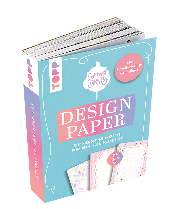 Handlettering Design Paper Block Cotton Candy A6